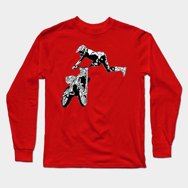 motocross freestyle Long Sleeve T-Shirt by rickylabellevie